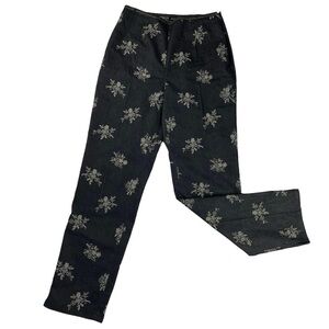 Ann Taylor Cotton Blend Floral Embroidered Pants Size 6